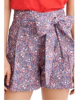 J. Crew Liberty Floral Tie-Waist Shorts Size 0